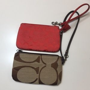 Two coach wristlets